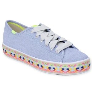 KEDS | Triple Kick Raffia Jute Geo Aztec Platform